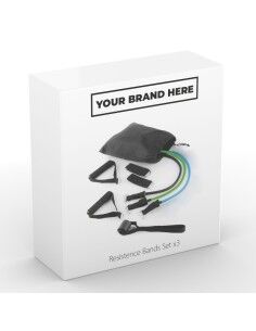 Set di Bande di Resistenza con Accessori e Manuale per gli Esercizi White Label 3 Unità (Ricondizionati B) 2